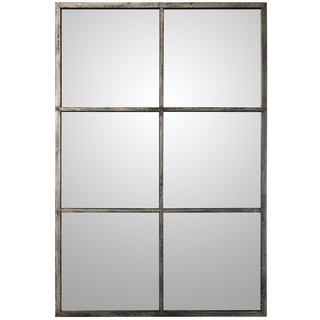 DRW Fensterspiegel, Eisen, Schwarz und Grau, 80 x 120 x 2 cm