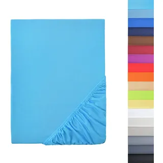 NatureMark Spannbettlaken Mikrofaser-Polyester 120 x 200 cm türkis
