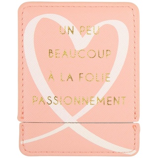 Drager Paris | Taschenspiegel Un peu Beaucoup à la Wahnsinn Passioné Rosa | quadratischer Make-up-Spiegel zum Mitnehmen | Ideal für Zuhause und Reisen | 9 x 7 cm | Geschenk für Liebhaber,