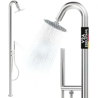 Lawa Gartendusche Edelstahl silber