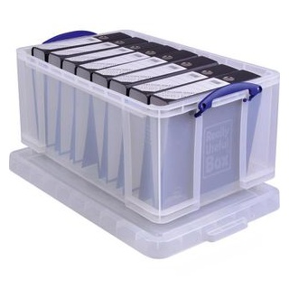 Really-Useful-Box Aufbewahrungsbox 64C 64L, mit Deckel, Kunststoff, transparent, A3, 71 x 44 x 31cm