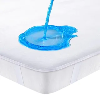 Matratzenschoner 200x200 cm Wasserdicht, Weiß inkontinenzunterlage waschbar, bettunterlage wasserdicht für Kinder - wasserdichte Matratzenauflage