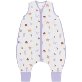 emma & noah Sommer-Sleepoverall Musselin 0.5 TOG, blau, 100