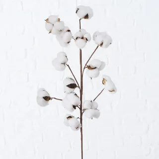 Boltze PureDay Deko-Zweige, 2-tlg., Baumwolle Kunstblumen & Pflanzen