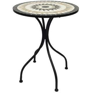 Lex Mosaik Mosaiktisch Gartentisch Bistro Rund Eisenramen klappbar elegant : Tisch einzeln