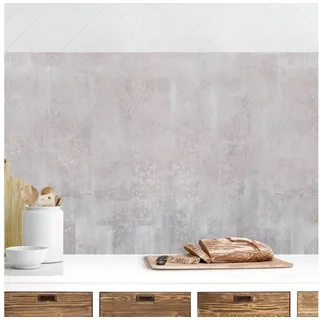 Bilderdepot24 Küchenrückwand pastell dekor Shabby Steinoptik Betonoptik Rustikales Betonmuster Grau, (1-tlg., Nischenrückwand - für Fliesenspiegel ohne Bohren - matt), Spritzschutz Rückwand Küche Herd - Folie selbstklebend versch. Größen bunt 250 cm x 60 cm