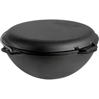 Brizoll Kazan Gusseisen Asian, mit Deckel, Bratpfanne, Dutch Oven, 8 l, Schwarz (KA08-3)