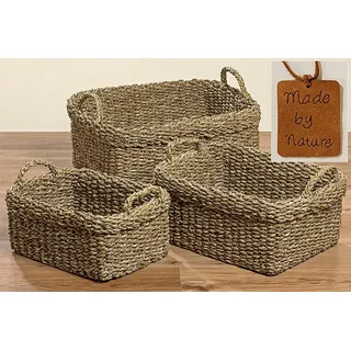 Boltze Korb Sophy 3er-Set Abmessungen 38 x 53 x 32 cm Natur