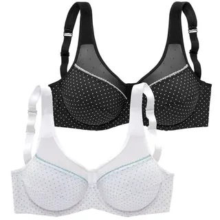 petite fleur by lascana Bügel-BH 100C Schwarz/Weiß/Türkis