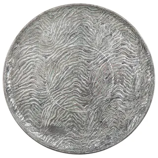 Beliani Dekotablett KITNOS Metall Silber
