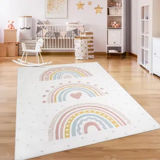 Kinderteppich PACO HOME "Eliz 392" Teppiche Gr. B/L: 160 cm x 220 cm, 12 mm, 1 St., rosa Kinder Kinderzimmerteppiche