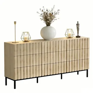 UEV Kommode schmal Sideboard für Wohnzimmer Schlafzimmer Flur (Packung, Aufbewahrungsschrank), Kippsicherung, Aufbewahrungskommode, TV Board Schubladenschrank Buffet