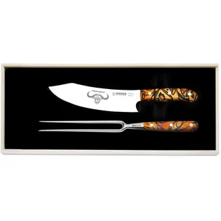 Giesser Qualitätsmesser Küchenmesser Tranchiermesser Premiumcut Tranchierset 2er Set (Spicy Orange)