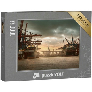 puzzleYOU Puzzle Hamburger Hafen, 1000 Puzzleteile, puzzleYOU-Kollektionen Hafen