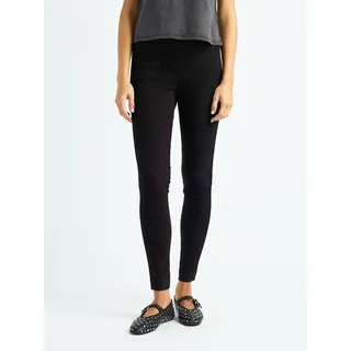 Lederhose MAZE "4202171", Damen, Gr. M, US-Größen, schwarz, Obermaterial: 100% Ziegenleder. Innenseite: 96% Baumwolle, 4% Elasthan, Hosen