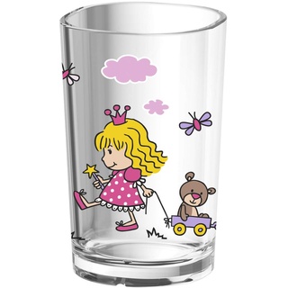 emsa Kinder-Trinkglas Kids, 0,2 Liter, Motiv: Princess, Bunt, 516274