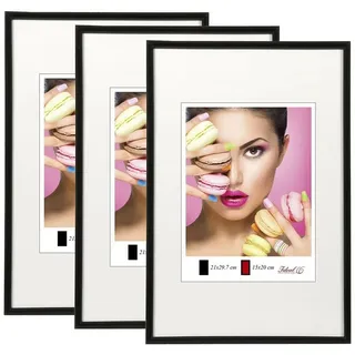 Ideal Trend Bilderrahmen Photo Style schwarz 29,7x42 cm 3er Set