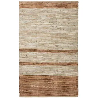 Homescapes Flickenteppich 60 x 90 cm Braun/Beige