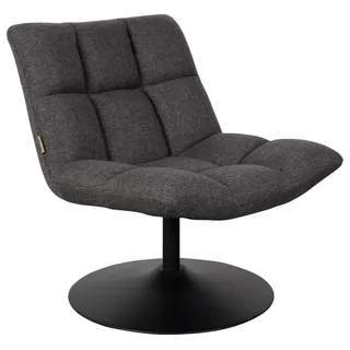 Dutchbone Lounge Sessel BAR Polyester 70 x 80 x 80 cm Grau mit Hocker