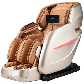 WELLIRA Massagesessel Cincia (inkl. Liegefunktion), 4D Massagestuhl mit Shiatsu Massage und Infrarot Wärmefunktion beige