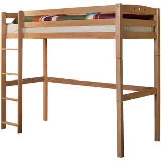 Mid.you Hochbett Ticaa 800305 Tolly R, Buche, Holz, Buche, massiv, 90x200 cm, nur für Rollroste geeignet, Kinder- & Jugendzimmer, Kindermöbel, Kinderbetten, Hochbetten