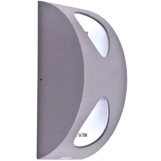 EGLO Außenwandleuchte LED 9,6 Watt silber spritzwassergeschützt IP44