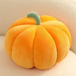 Martin Kench Kürbis Kissen, Plüsch Kürbis Kissen, Kürbis Halloween Kissen, Herbst Kissen Kürbis Deko mit Füllung, Pumpkin Pillow, Herbstdeko Kürbis (Orange,35cm)
