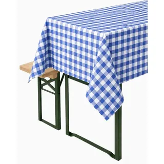 texpot Tischdecke kariert Landhausstil Bauernkaro 100% Baumwolle (1-tlg) blau Quadratisch | 80 cm x 80 cm
