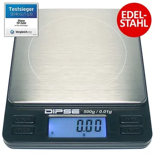 Dipse Digitalwaage TP-500 6099, bis 500g mit Abschaltautomatik, Teilung 0,01g