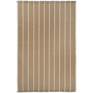 Ferm Living - Calm Kelim Wollteppich, 200 x 300 cm, dark sand / off-white