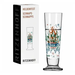 Ritzenhoff & Breker Ritzenhoff Schnapsglas Heldenfest 52 ml Kristall, Kristalloptik Bunt