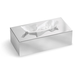 Papiertuchbox BLOMUS "Kleenex-Box -NEXIO- poliert" Aufbewahrungsboxen Gr. B/H/T: 12 cm x 7,5 cm x 24 cm, silberfarben Badaccessoire Feuchttücherbox Badaufbewahrung Aufbewahrungsboxen
