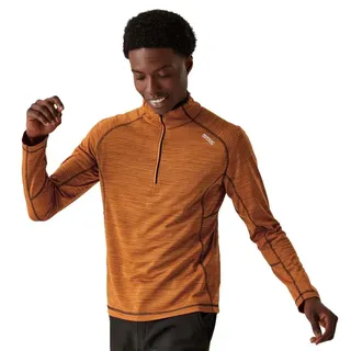 Regatta Yonder II Powerstretch Shirt Herren leicht und atmungsaktiv für Wandern, Outdoor und Trekking, Größe:3XL, Farbe:Orange - 3XL