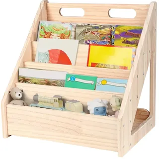 homewell Bücherregal für Kinder, Bücherregal und Spielzeug, Bibliothek für Kinderzimmer, Spielzimmer, Kindergarten, Krippe