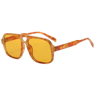 JCTAIFOO Retro Sonnenbrille für Herren Damen Klassische 70er Vintage Rechteckige Oversized Quadratisch Sonnenbrille - 16 x 60 x 143 mm