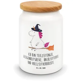 Mr. & Mrs. Panda behälter Einhorn Hexe - Geschenk, zuckerdose, Frau, Teufel, Frischhaltedose, Kaffeedose, Engel, Dose, Aufbewahrungsdose, Keksdose, Unicorn, Freundin, Leben