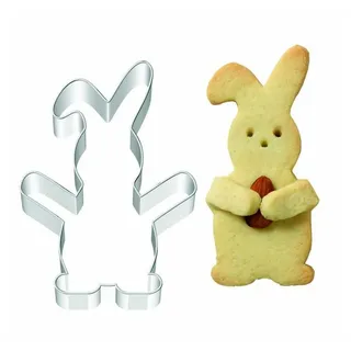 Birkmann Birkmann, Ausstechform Knuddel-Keks Hase, 10.2 cm, Edelstahl,