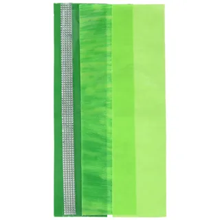 Pracht Creatives Hobby 7074-20035 - Verzierwachsplatten Mix grün/silber, 3 halbe Wachsplatten, ca. 200 x 100 x 0,5 mm und ein Wachsstreifen, zum Modellieren und Verzieren von Kerzen