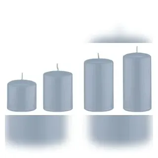 Kopschitz Kerzen 4er Set Adventskerzen abgestuft Jeans Blau Ø 5 cm (Höhen 6, 8, 10 und 12 cm)