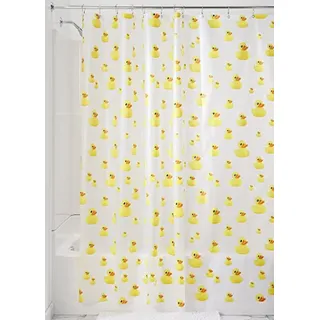 iDesign Novelty EVA/PEVA Duschvorhang aus PEVA, wasserdichter Vorhang für Badewanne und Dusche in 180,0 cm x 200,0 cm, gelb/orange