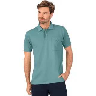 Trigema Poloshirt TRIGEMA Polohemd mit Brusttasche (1-tlg) grün XXXL