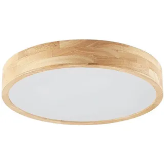 LINDBY Tanju 8 E27 rund Holz/weiß