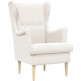 vidaXL Sessel Creme Stoff 0 x 0 x 0 cm Beige/Weiß mit Kissen