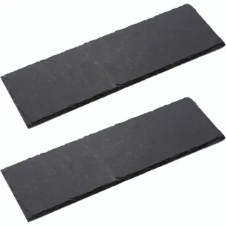 Novaliv Servierplatte 4041041692386-2xStuck, (1-tlg), 2x Schieferplatten I rechteckig I 40x15x0,5 cm I Schiefer Platten Schi schwarz