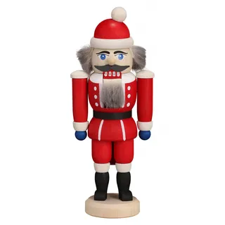 Seiffener Volkskunst | Echt Erzgebirge Weihnachtsmann Nussknacker | 11415 | Handgefertigte Dekoration für die Weihnachtszeit | 14 cm