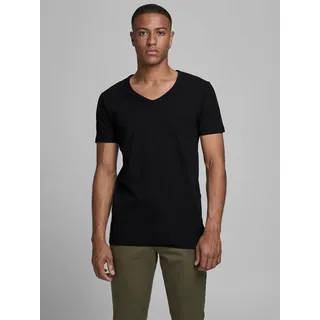 JACK & JONES SLIM- FIT BASIC TEE V-NECK schwarz M