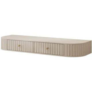 MIRJAN24 Schminktisch Sepiroz 2S (mit zwei Schubladen), Griffe aus Metall in der Farbe Gold, 123x36x18 cm beige