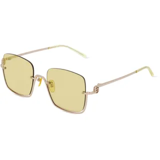 Gucci GG1279S Damen-Sonnenbrille Vollrand Quadratisch Metall-Gestell, Gold