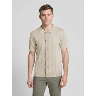 Regular Fit Freizeithemd mit Leinen-Anteil, Beige, XXL