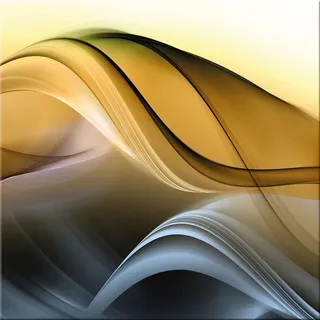 artissimo Glasbild, Gelb, Glas, Abstrakt, Quadratisch, 30x30 cm, Bilder und Zubehör, Wandbilder, Glasbilder